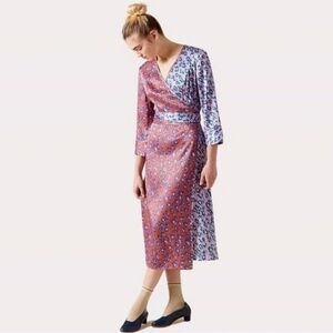 Rachel Antonoff Willow Wrap Dress in Leopard